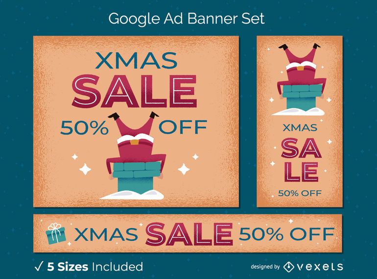 Xmas sale santa banner set Xmas sale santa banner set