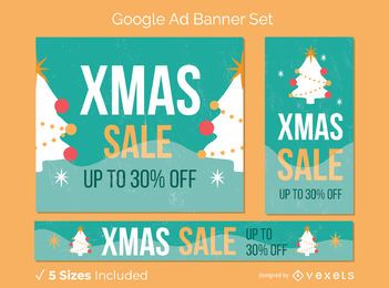 Conjunto de banner de árboles de Navidad venta Conjunto de banner de árboles de Navidad venta