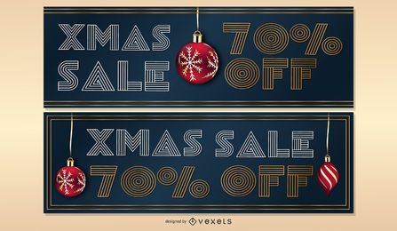 Xmas sale banners set