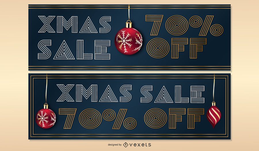 Xmas sale banners set Xmas sale banners set