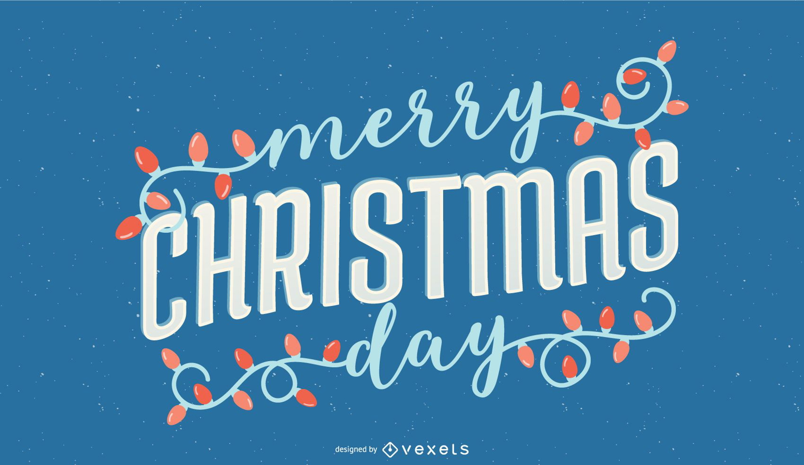 Merry christmas day lettering
