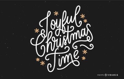 Freudige Weihnachtszeitbeschriftung
