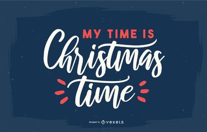 Christmas time lettering design Christmas time lettering design
