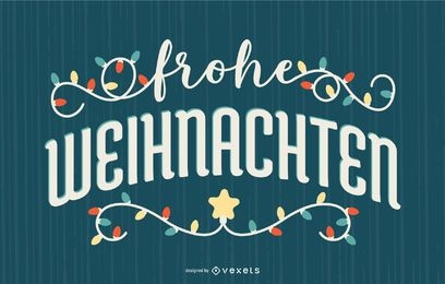 Merry Christmas German Quote Banner