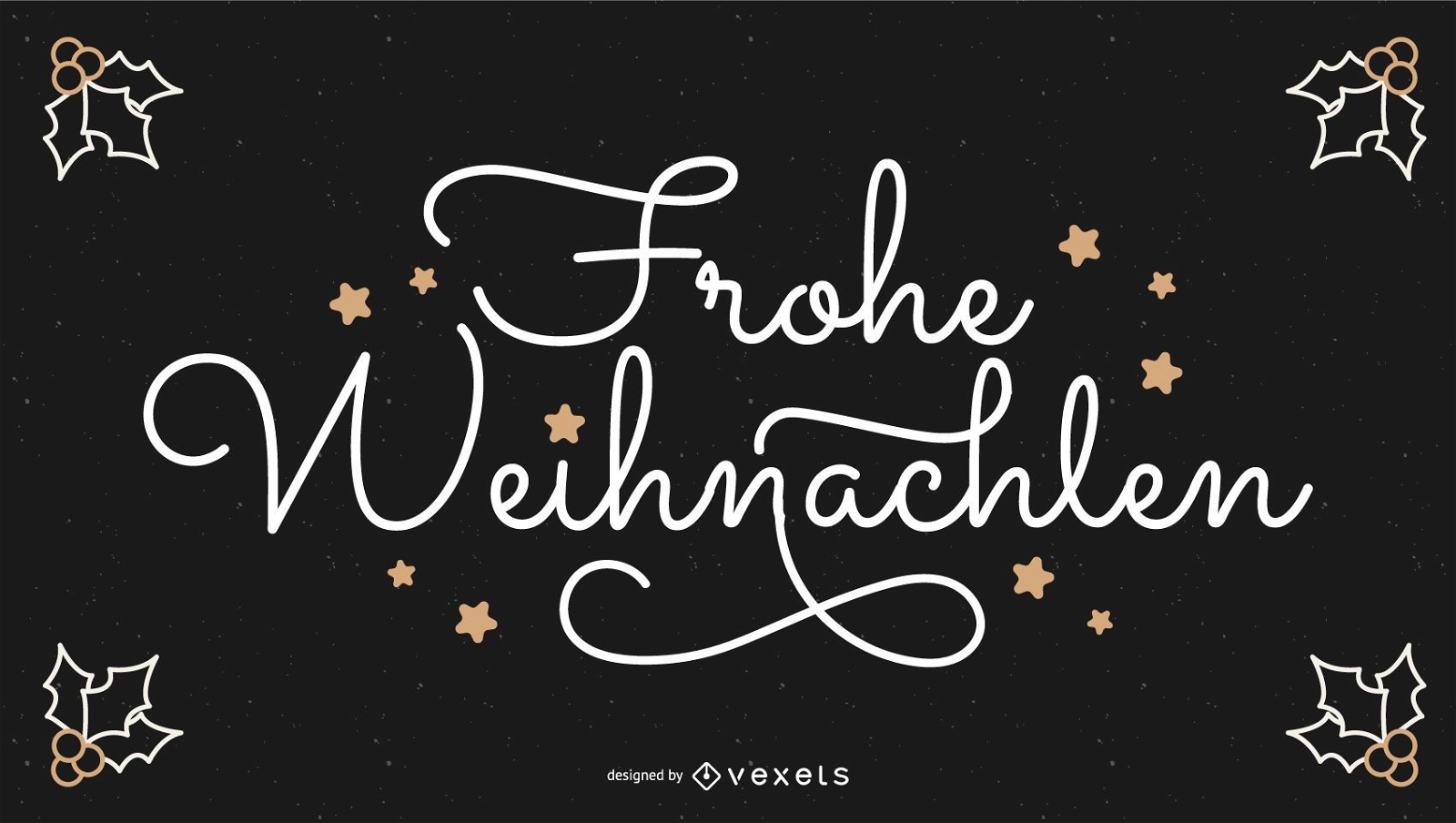 Banner de citação de Natal alemão de Frohe Weihnachten