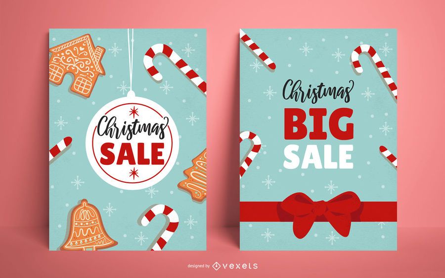 Christmas Sale Poster Set Christmas Sale Poster Set
