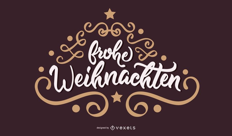 Frohe Weihnachten Deutsches Weihnachtsbanner Vektor Download