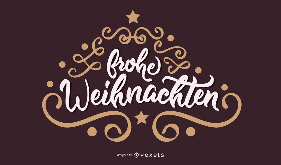 Frohe Weihnachten German Christmas Banner - Vector Download