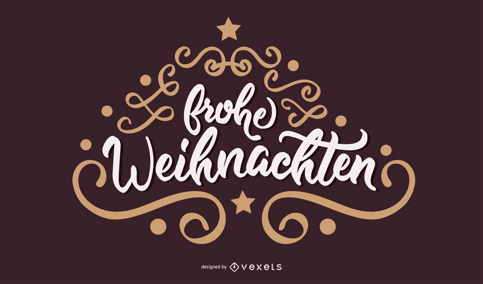 Banner de Natal alemão da Frohe Weihnachten
