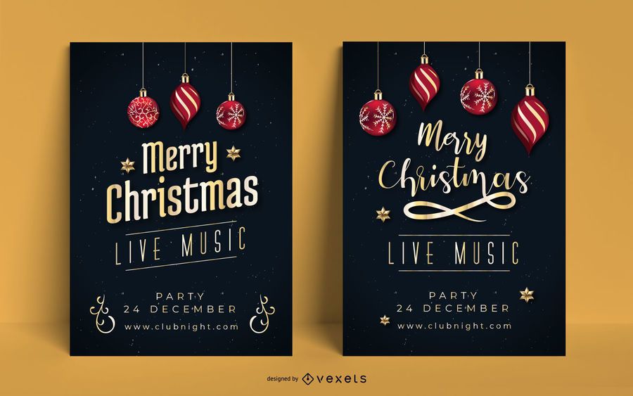 Weihnachtsplakat-Einladungs-Set Weihnachtsplakat-Einladungs-Set