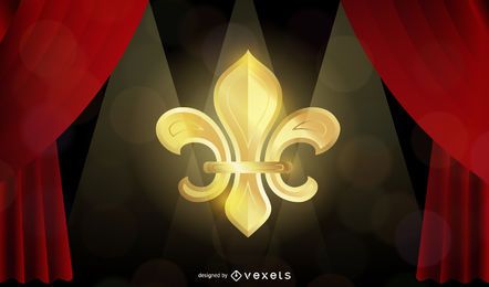 Diseño del teatro Golden Fleur-de-Lis Diseño del teatro Golden Fleur-de-Lis
