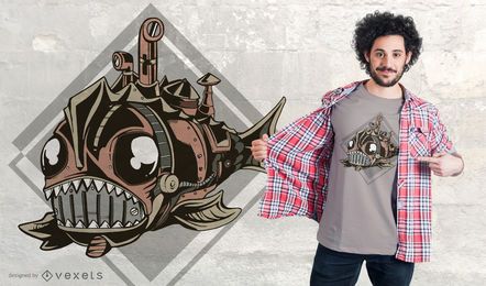Steampunk Mechanical Fish T-shirt Design Steampunk Mechanical Fish T-shirt Design