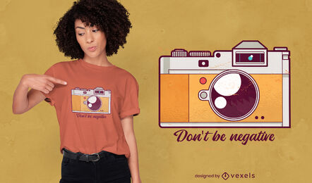 Diseño de camiseta negativa