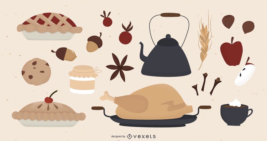 Thanksgiving elements collection Thanksgiving elements collection