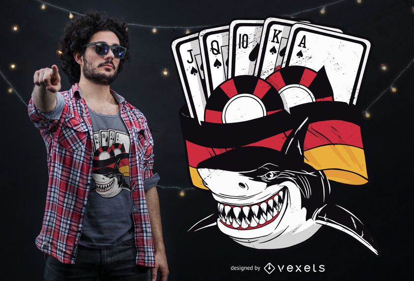 Diseño de camiseta de Poker Shark Germany Diseño de camiseta de Poker Shark Germany