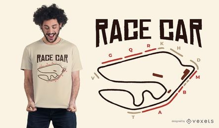 Design de camisetas do Race Car Circuit