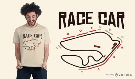 Design de t-shirt de circuito de carro de corrida Design de t-shirt de circuito de carro de corrida