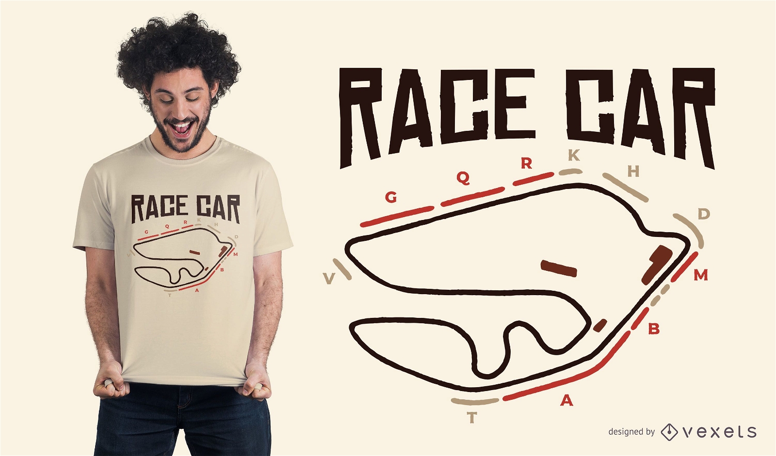 Dise?o de camiseta Race Car Circuit
