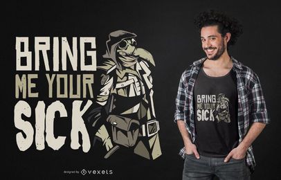 Diseño de camiseta Plague Doctor Quote
