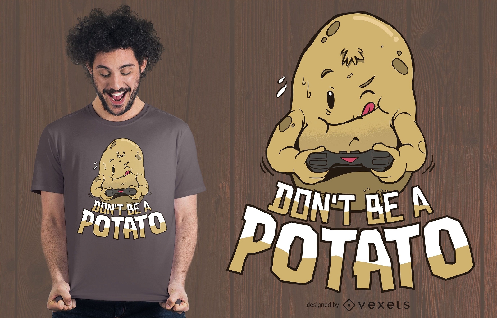 Gamer potato t-shirt design