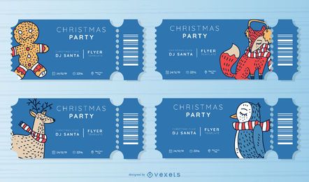 Christmas party ticket set