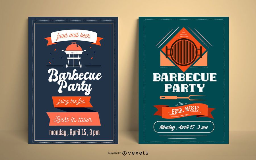 Paquete de póster de fiesta de barbacoa Paquete de póster de fiesta de barbacoa