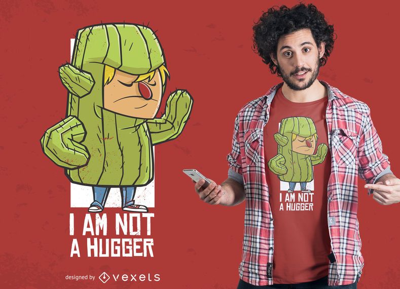 Cactus Costume Hug T-shirt Design Cactus Costume Hug T-shirt Design