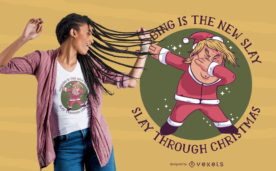 Diseño de camiseta de Dabbing Santa Quote Diseño de camiseta de Dabbing Santa Quote