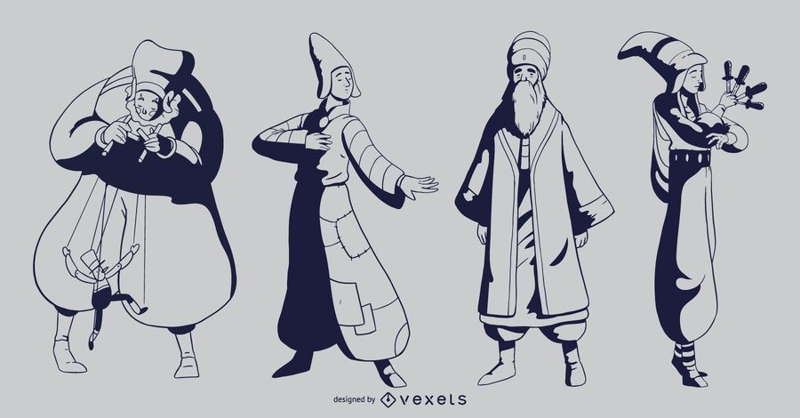 Pacote de pessoas de personagens de circo Pacote de pessoas de personagens de circo