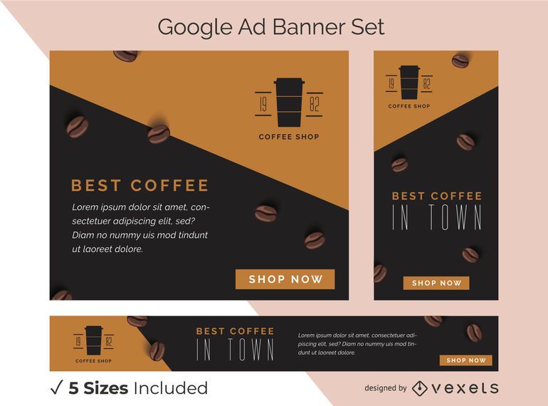 Coffee shop ad banner set Coffee shop ad banner set