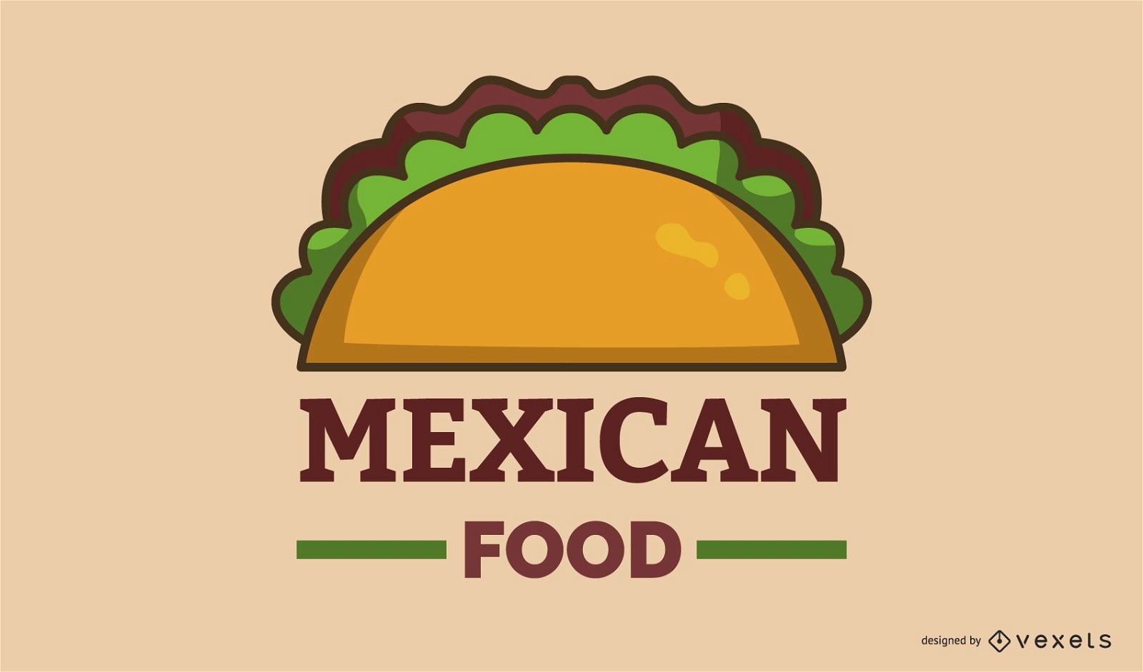 Design de banner de logotipo de comida mexicana