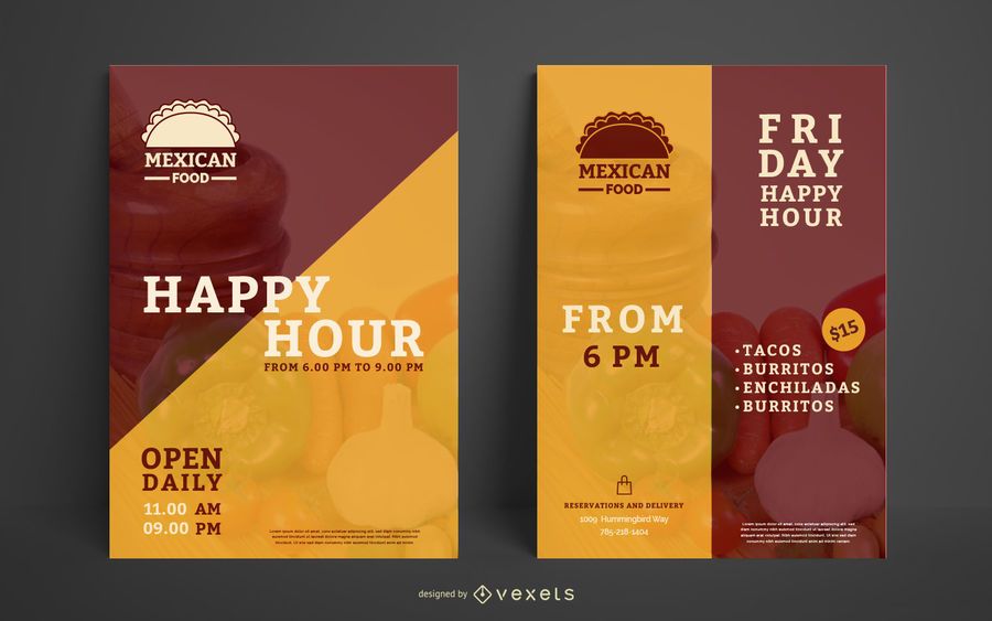 Mexikanisches Restaurant-Plakat-Design Mexikanisches Restaurant-Plakat-Design