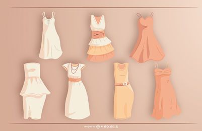 Paquete de diseño de vestido corto