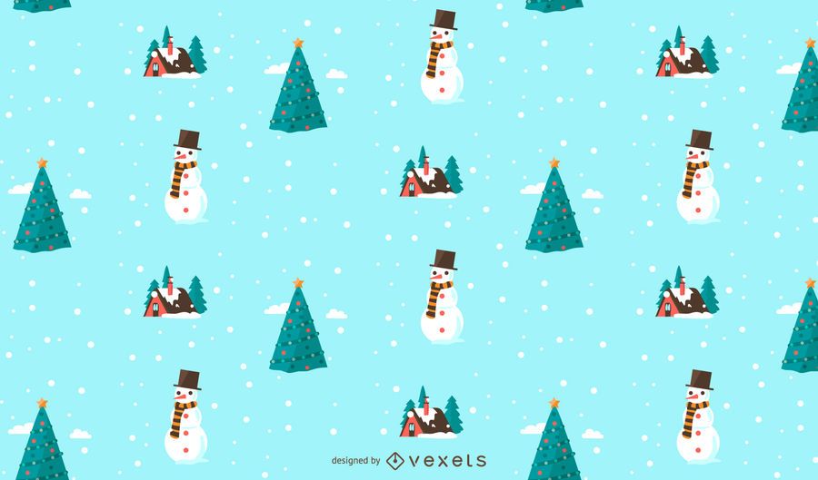 Diseño de patrón de nieve navideña Diseño de patrón de nieve navideña