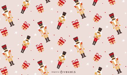 Design de padrão de quebra-nozes de Natal Design de padrão de quebra-nozes de Natal