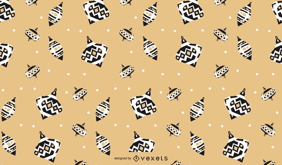 Diseño de patrón de bolas de navidad Diseño de patrón de bolas de navidad