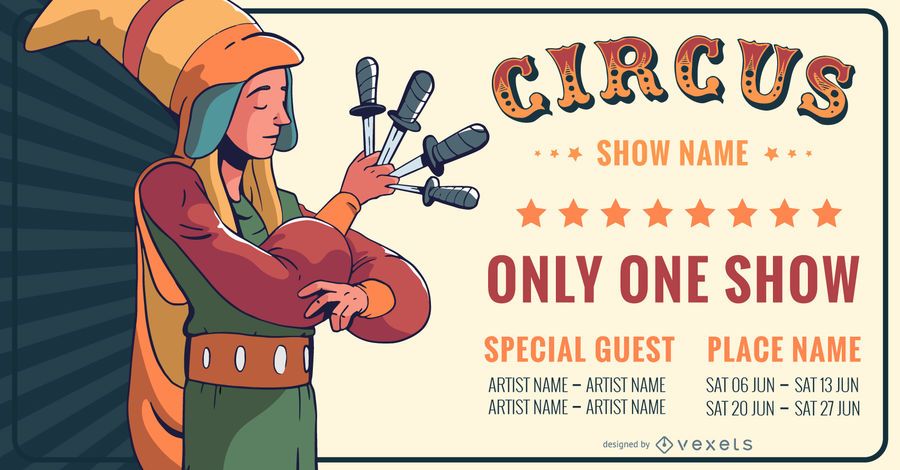 Circus Show Invitation Banner Circus Show Invitation Banner