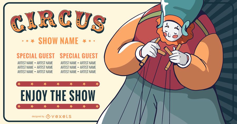 Circus Show Banner Design Circus Show Banner Design
