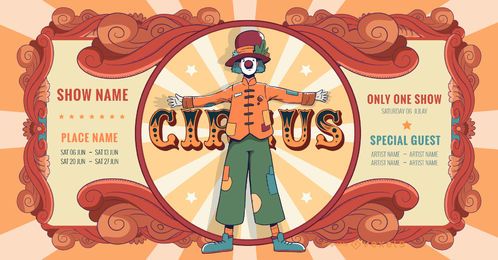Circus Performance Banner Design Circus Performance Banner Design