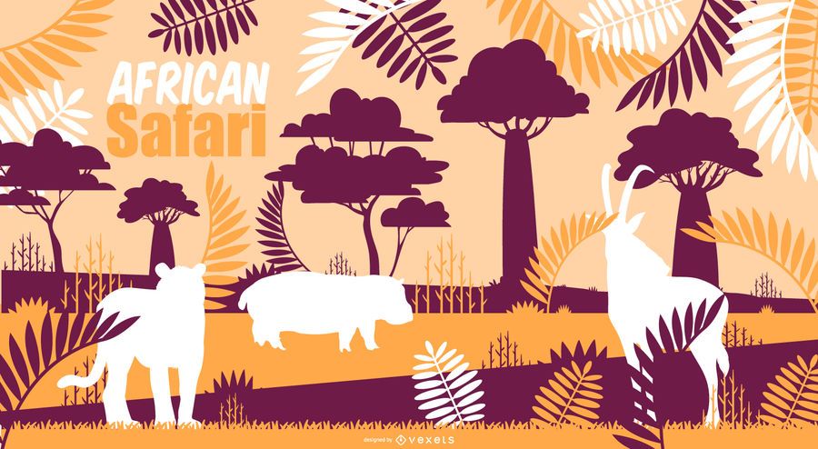 African Safari Background Design African Safari Background Design