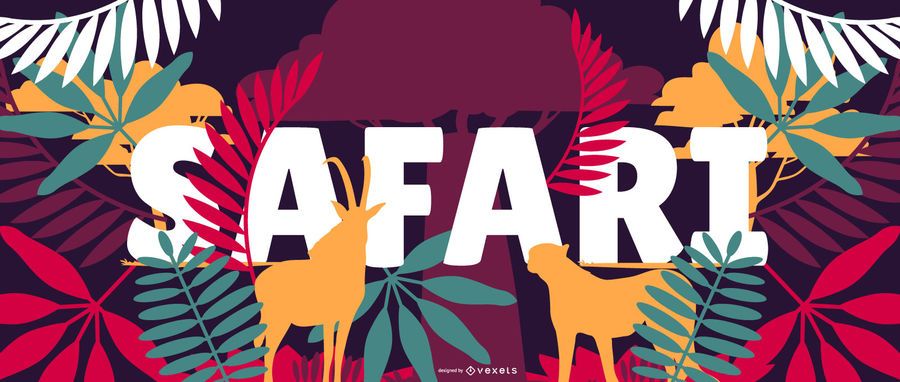 Diseño de banner de naturaleza Safari Diseño de banner de naturaleza Safari