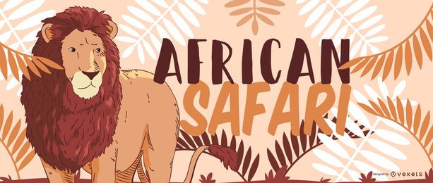 African safari lion design African safari lion design