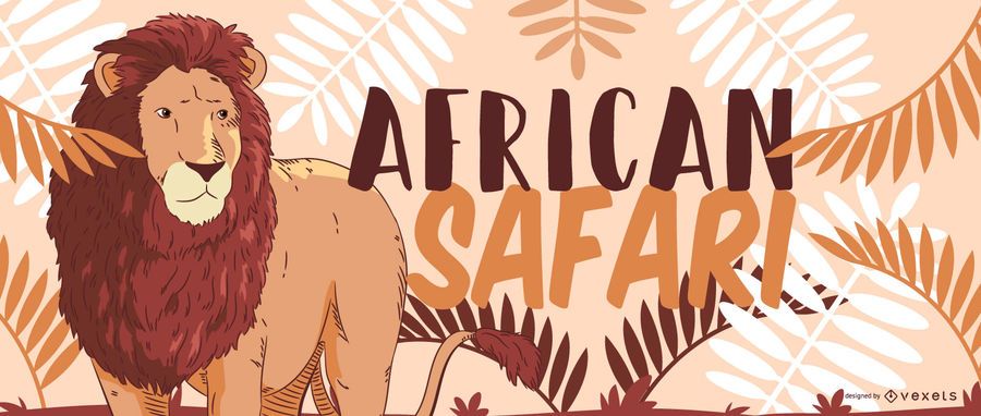 Diseño de león safari africano Diseño de león safari africano
