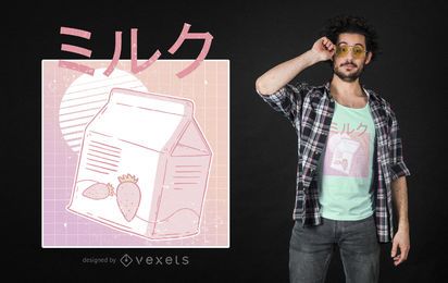 Strawberry milk t-shirt design Strawberry milk t-shirt design