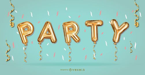 Party balloons banner design Party balloons banner design