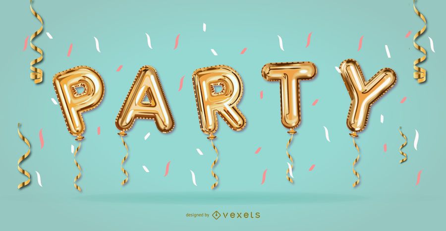 Party balloons banner design Party balloons banner design