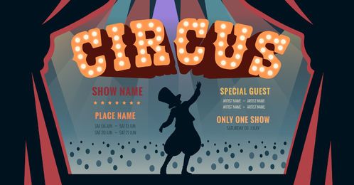 Circus editable graphic design