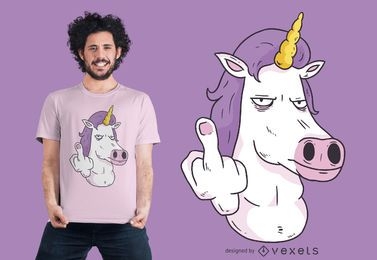 Angry unicorn t-shirt design
