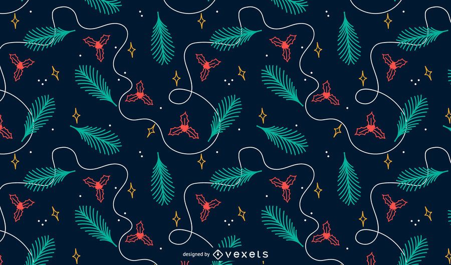 Design de padrão de silhueta de Natal Design de padrão de silhueta de Natal