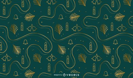 Design de padrão de Natal dourado Design de padrão de Natal dourado